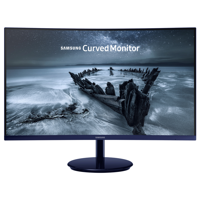  三星（SAMSUNG）27英寸 1800R窄边框旗舰曲面 宝马蓝色液晶电脑显示器C27H580FDC(HDMI/DP双接口)